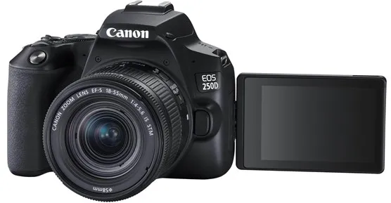 Canon EOS 250D 18-55mm III + 75-300mm III - Schwarz