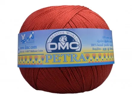DMC Petra Nr. 5 Häkelgarn Unicolor 5355 Rostbraun