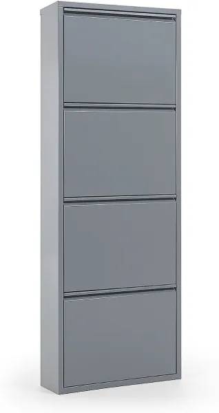 Ode, Schuhregal, grau, H136x50x15 cm